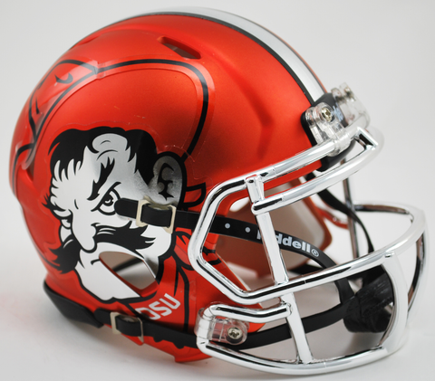 Oklahoma State Cowboys NCAA Mini Speed Football Helmet <B>Pistol Pete Orange</B>