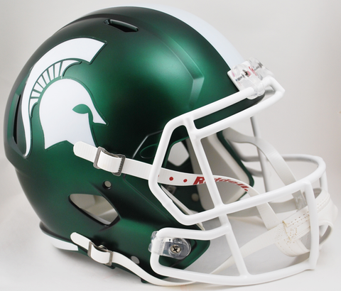 Michigan State Spartans Speed Replica Football Helmet Satin Green
