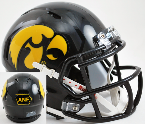 Iowa Hawkeyes NCAA Mini Speed Football Helmet <B>America Needs Farmers</B>