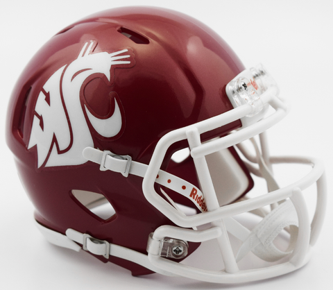 Washington State Cougars NCAA Mini Speed Football Helmet <B>2016 Crimson</B>