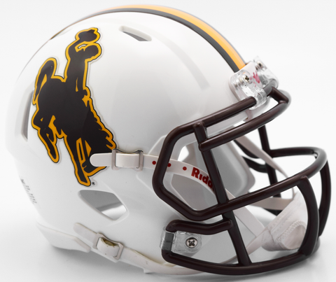 Wyoming Cowboys NCAA Mini Speed Football Helmet <B>New 2016</B>