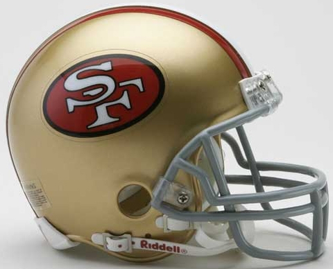 San Francisco 49ers 1964 to 1995 Riddell Mini Replica Throwback Helmet