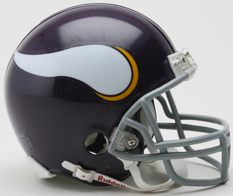 Minnesota Vikings 1961 to 1979 Riddell Mini Replica Throwback Helmet