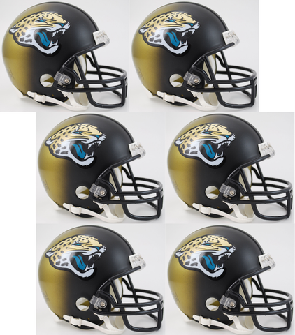 Jacksonville Jaguars NFL Mini Football Helmet 6 count