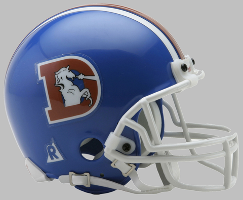 Denver Broncos 1975 to 1996 Riddell Mini Replica Throwback Helmet