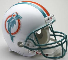 Miami Dolphins 1980 to 1996 Football Helmet