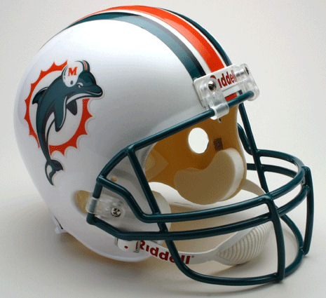 Miami Dolphins 1997 to 2012 Full Size Replica Throwback Helmet