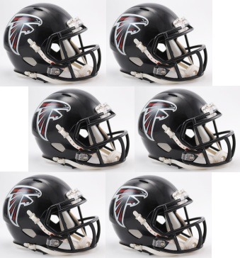 Atlanta Falcons NFL Mini Speed Football Helmet 6 count
