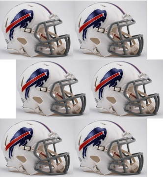 Buffalo Bills NFL Mini Speed Football Helmet 6 count