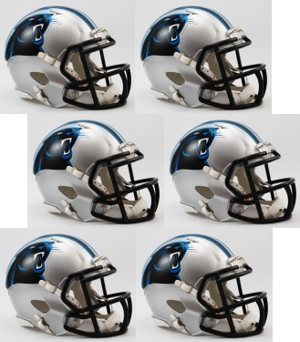 Carolina Panthers NFL Mini Speed Football Helmet 6 count