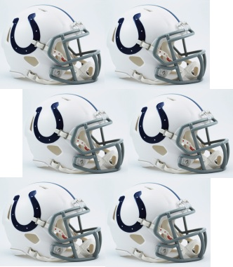 Indianapolis Colts NFL Mini Speed Football Helmet 6 count