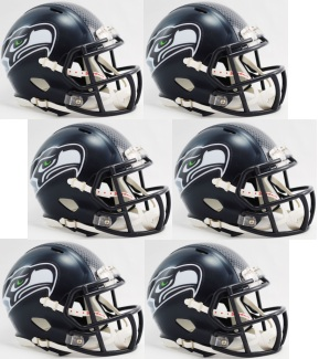 Seattle Seahawks NFL Mini Speed Football Helmet 6 count