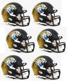 Jacksonville Jaguars NFL Mini Speed Football Helmet 6 count