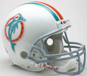 Miami Dolphins 1973 to 1979 Football Helmet