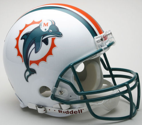 Miami Dolphins 1997 to 2012 Football Helmet