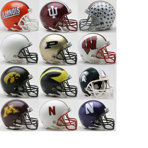 Big Ten Mini Speed Football Helmet Conference Riddell NCAA Helmets