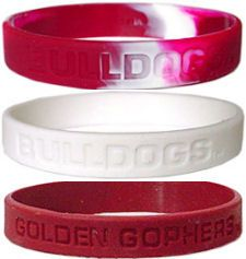 Mississippi State Bulldogs Rubber Wristbands 3 Pack