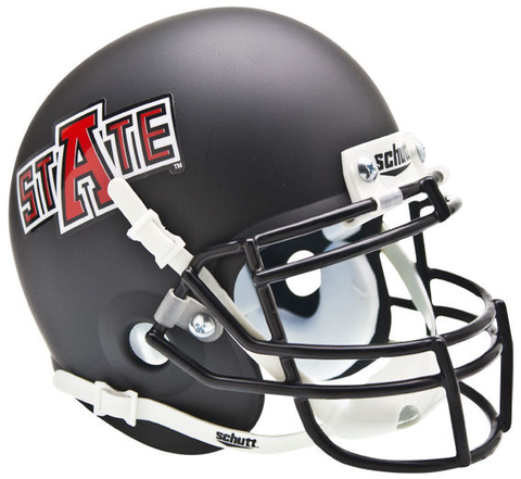 Arkansas State Red Wolves Mini XP Authentic Helmet Schutt <B>Matte Black</B>
