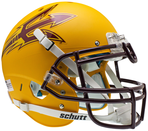 Arizona State Sun Devils Authentic College XP Football Helmet Schutt <B>Matte Gold</B>