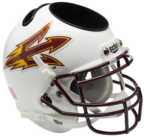 Arizona State Sun Devils Miniature Football Helmet Desk Caddy <B>White</B>