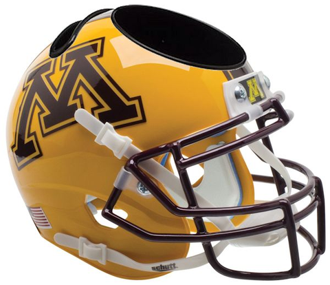 Minnesota Golden Gophers Miniature Football Helmet Desk Caddy <B>Gold</B>