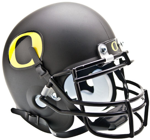 Oregon Ducks Mini XP Authentic Helmet Schutt <B>Matte Black</B>