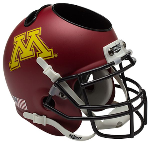 Minnesota Golden Gophers Miniature Football Helmet Desk Caddy <B>Matte</B>