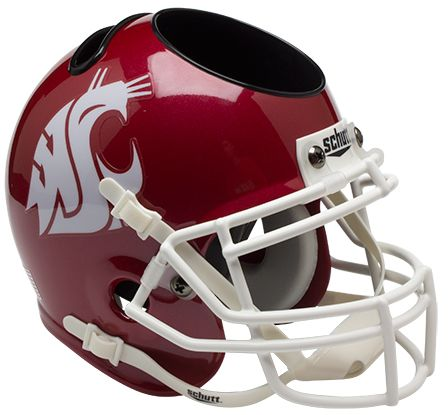 Washington State Cougars Miniature Football Helmet Desk Caddy <B>Scarlet</B>