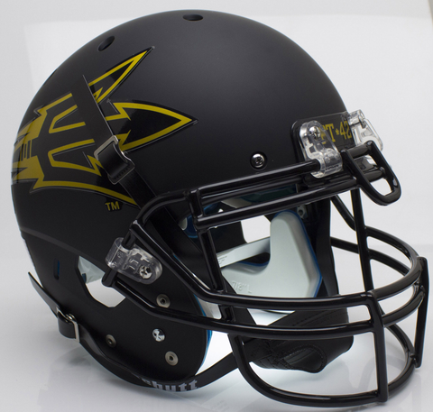 Arizona State Sun Devils Authentic College XP Football Helmet Schutt <B>Matte Black Pitchfork PT 42</B>