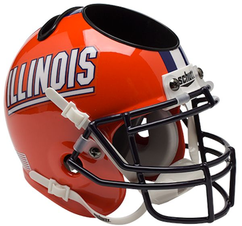 Illinois Fighting Illini Miniature Football Helmet Desk Caddy