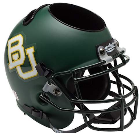 Baylor Bears Miniature Football Helmet Desk Caddy <B>Matte Green</B>