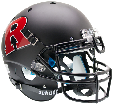 Rutgers Scarlet Knights Authentic College XP Football Helmet Schutt <B>Matte Black Red R</B>