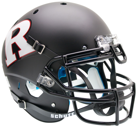 Rutgers Scarlet Knights Authentic College XP Football Helmet Schutt <B>Matte Black White R</B>