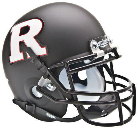 Rutgers Scarlet Knights Mini XP Authentic Helmet Schutt <B>Matte Black White R</B>