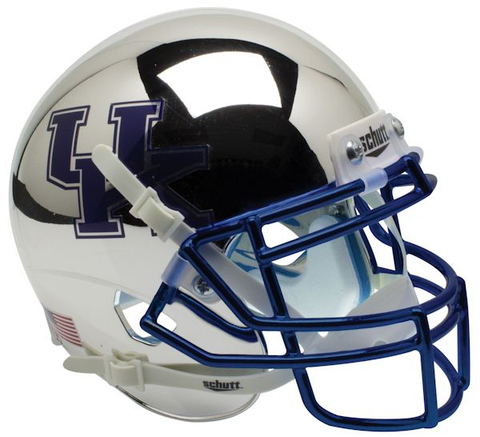 Kentucky Wildcats Mini XP Authentic Helmet Schutt <B>Chrome Silver</B>