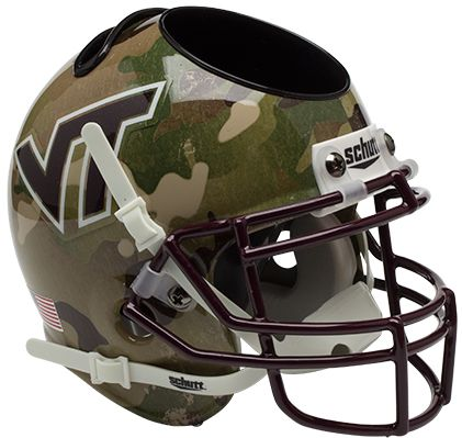 Virginia Tech Hokies Miniature Football Helmet Desk Caddy <B>Camo</B>