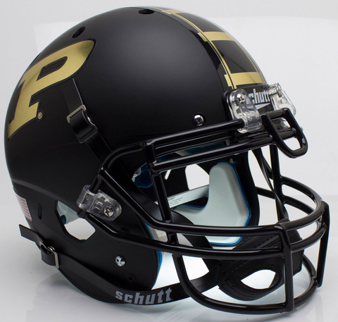 Purdue Boilermakers Authentic College XP Football Helmet Schutt <B>Matte Black</B>