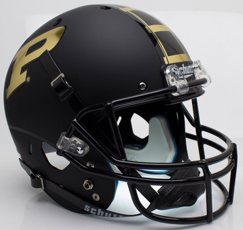 Purdue Boilermakers Full XP Replica Football Helmet Schutt <B>Matte Black</B>
