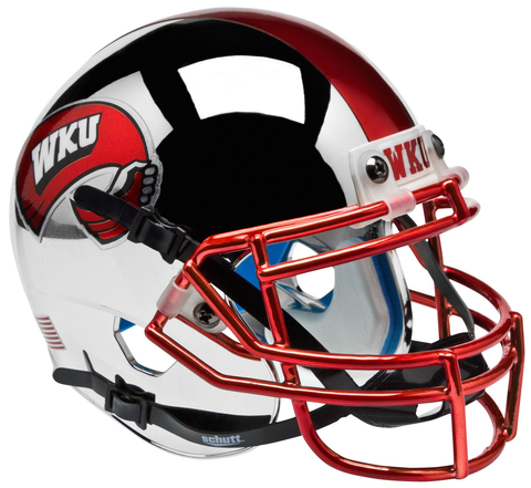 Western Kentucky Hilltoppers Mini XP Authentic Helmet Schutt <B>Chrome</B>