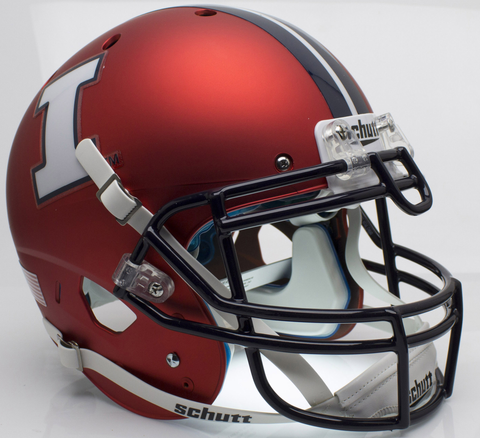 Illinois Fighting Illini Authentic College XP Football Helmet Schutt <B>Matte Orange</B>
