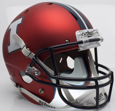 Illinois Fighting Illini Full XP Replica Football Helmet Schutt Matte Orange