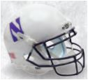 Northwestern Wildcats Full XP Replica Football Helmet Schutt <B>White</B>