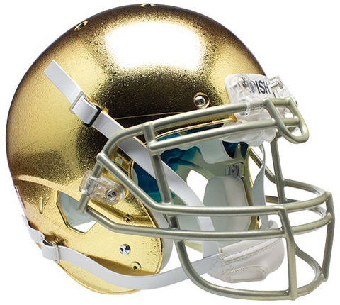 Notre Dame Fighting Irish Authentic College XP Football Helmet Schutt <B>Textured with Metallic Mask</B>