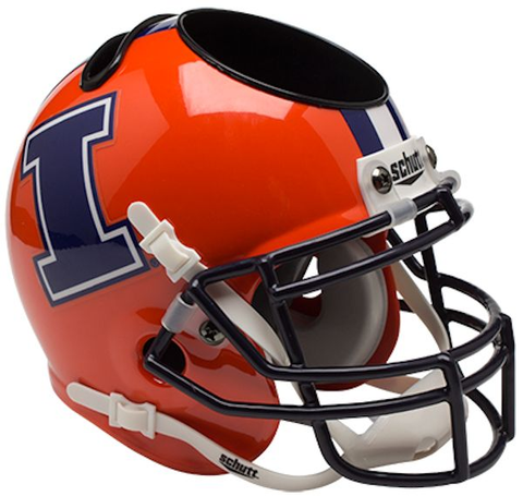 Illinois Fighting Illini Miniature Football Helmet Desk Caddy <B>I</B>