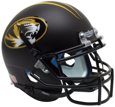 Missouri Tigers Mini XP Authentic Helmet Schutt <B>Matte Black</B>