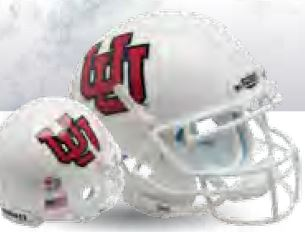 Utah Utes Miniature Football Helmet Desk Caddy <B>White UU</B>