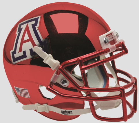 Arizona Wildcats Full XP Replica Football Helmet Schutt <B>Chrome</B>