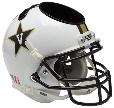 Vanderbilt Commodores Miniature Football Helmet Desk Caddy <B>White</B>