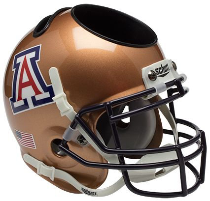 Arizona Wildcats Miniature Football Helmet Desk Caddy <B>Copper</B>