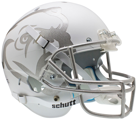 Mississippi State Bulldogs Full XP Replica Football Helmet Schutt <B>Matte White Laser Etched</B>